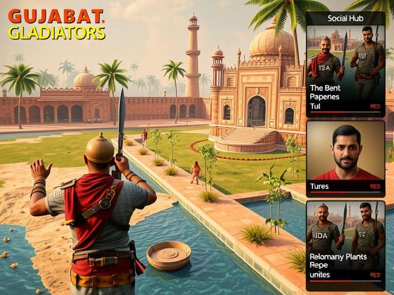 CODWF Gujarat Gladiators gameplay screenshot showing Indian-themed map